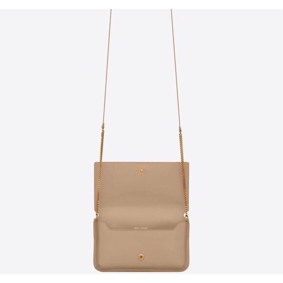 Saint Laurent Cassandre Phone Holder with Strap in Smooth Leather $745 - Picture 3 of 11